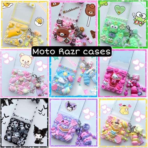 Motorola Razr Phone Case Cute Custom Decoden Phone Case for Moto 50 40 60  Ultra Plus Kawaii Anime Junk Decora 3D Cream Y2K Cell Cover - Etsy