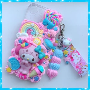 Custom decoden phone case melo phone case kawaii phone case bunny decoden iPhone case anime phone case Samsung decoden phone case resin case