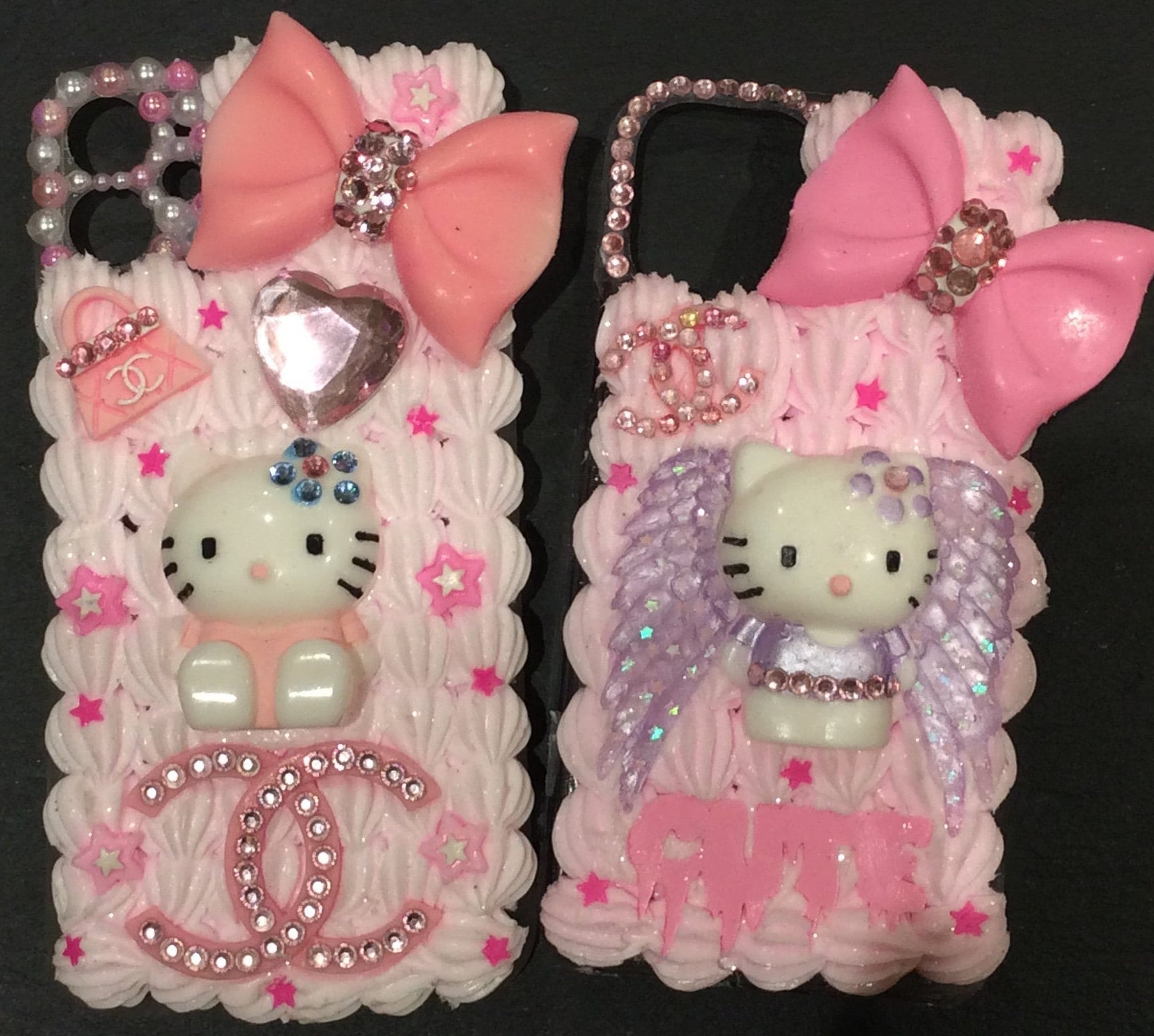 Hello kitty custom decoden phone case black cat phone case Etsy
