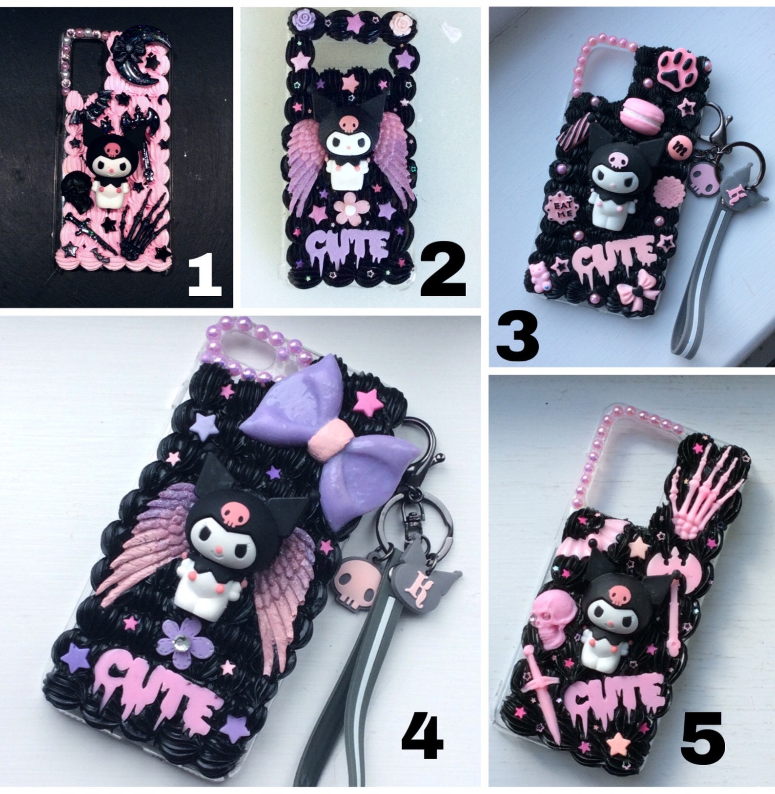 Custom decoden phone case kawaii phone case pastel goth phone Etsy