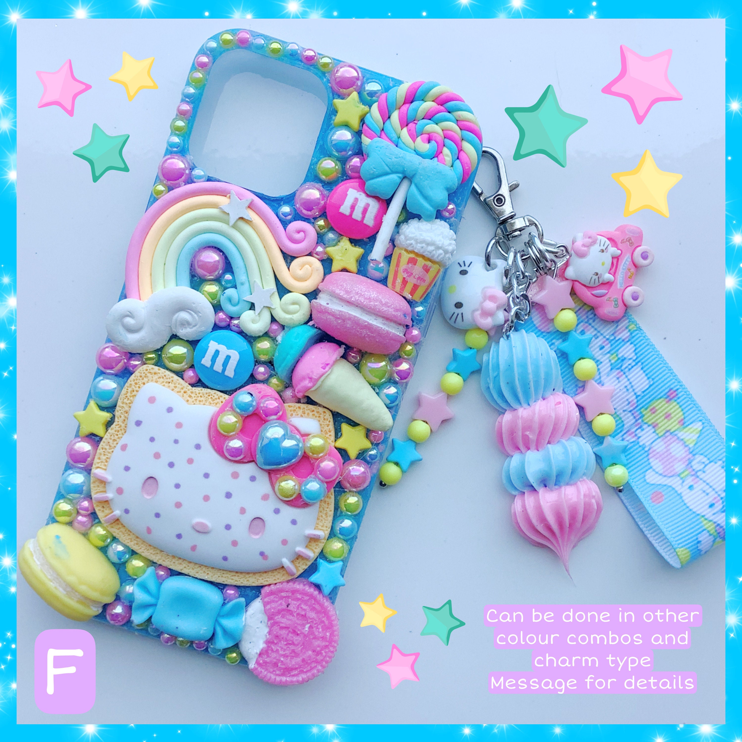 Kitty Junk Phone Case Custom Decoden Phone Case Kawaii