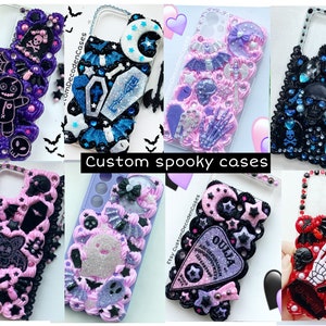 goth decoden phone case custom deco case kawaii phone case pastel goth phone case pink goth decoden phone cases custom decora phone case