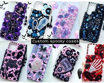goth decoden phone case custom deco case kawaii phone case pastel goth phone case pink goth decoden phone cases custom decora phone case
