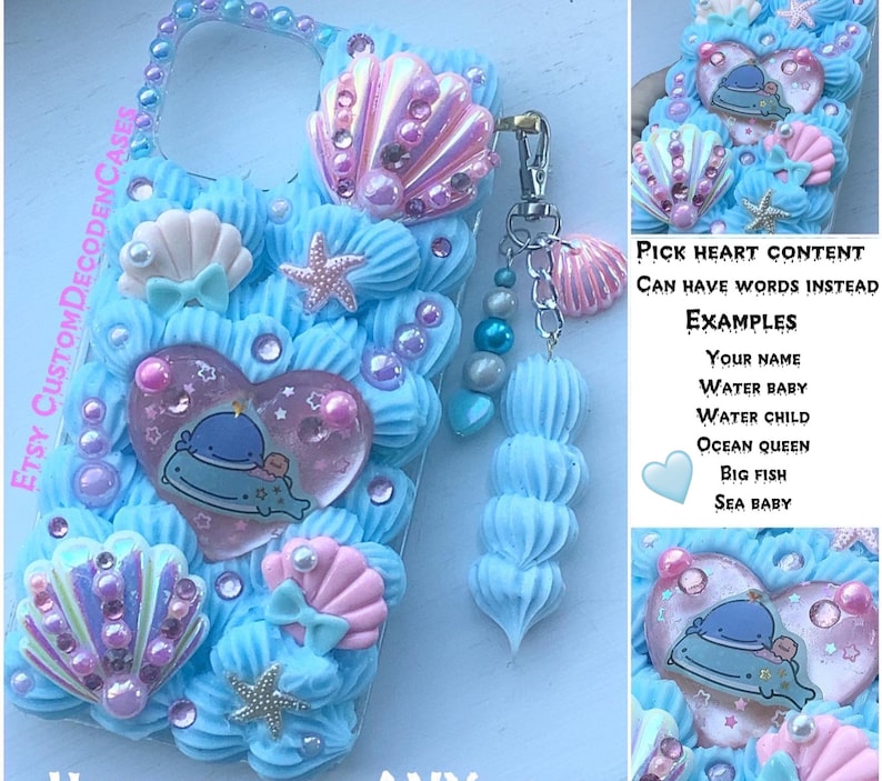 Custom Decoden Phone Case: Kawaii Bling, 3D Resin Charms zdjęcie 6