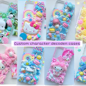 Decoden Phone Case Kawaii Phone Cover Bling Phone Protector Cute Phone case Gift for Her deco phone case pastel custom phone case samsung