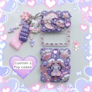Samsung z flip 3 phone case melody custom z flip 4 phone cover Samsung galaxy decoden phone case kawaii cute z flip 5 cell case accessory