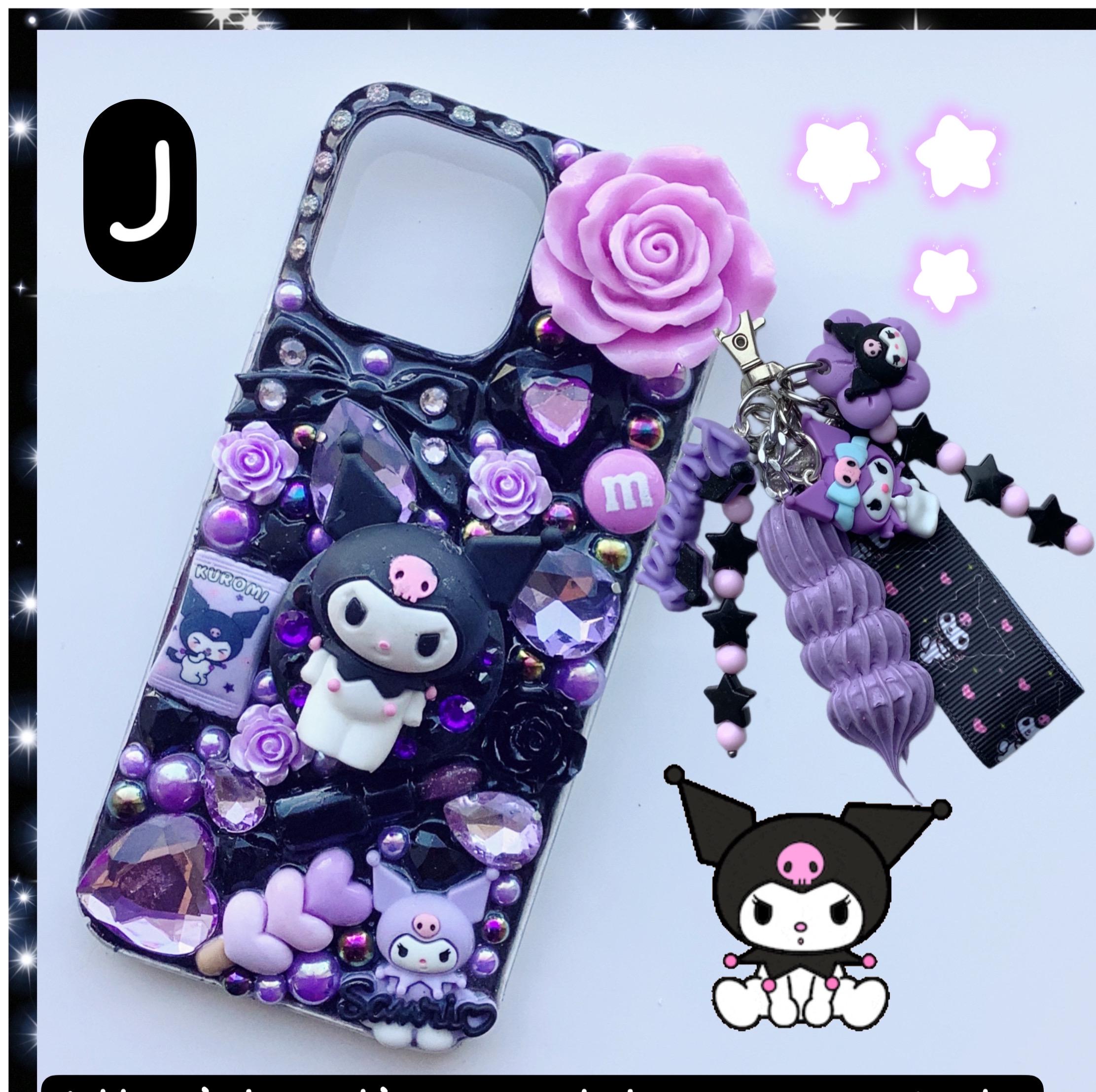 Junk Phone Case Kawaii Cat Custom Decoden Phone Case Purple