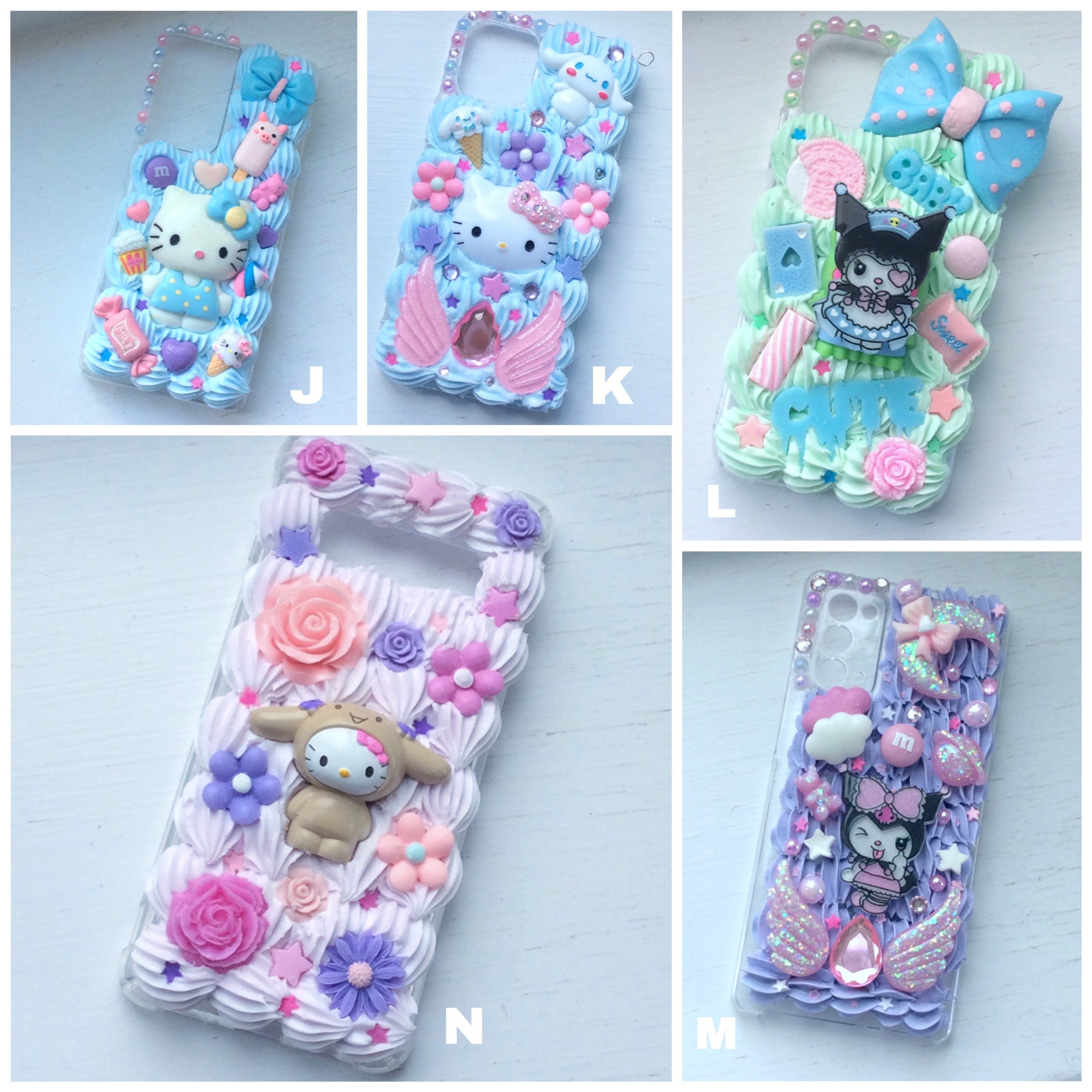 Custom decoden phone case bling phone case kitty phone case Etsy