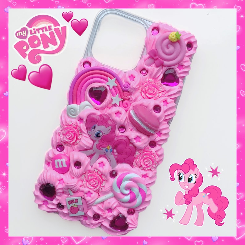 My little pony decoden phone case my little pony phone case custom decoden iPhone case pink kawaii phone case horse phone case pinkie pie image 7