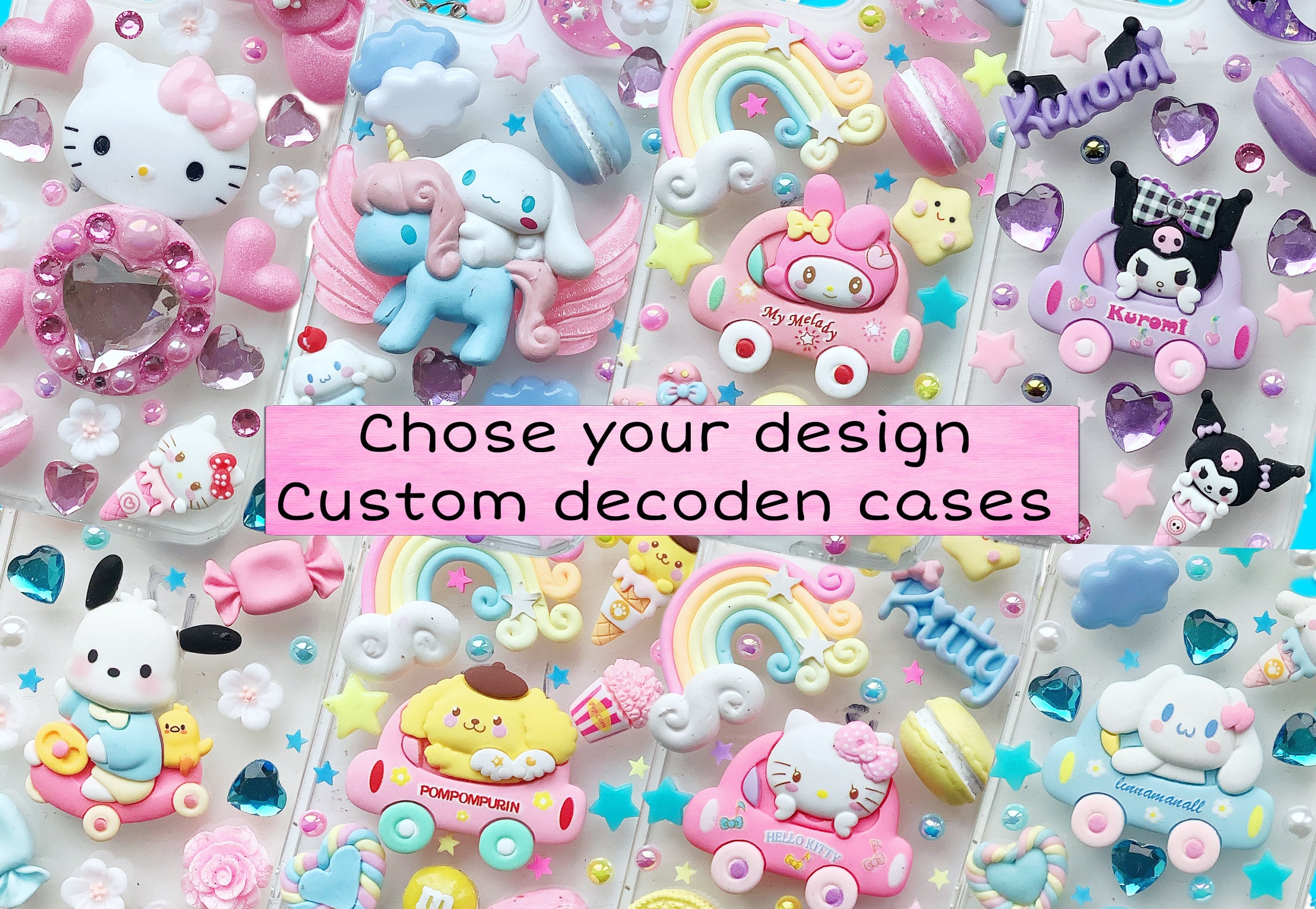 Decoden Phone Case Kawaii Phone Case Decoden iPhone Case Custom Phone Case  Resin Phone Case Custom iPhone Case Decoden Kit 