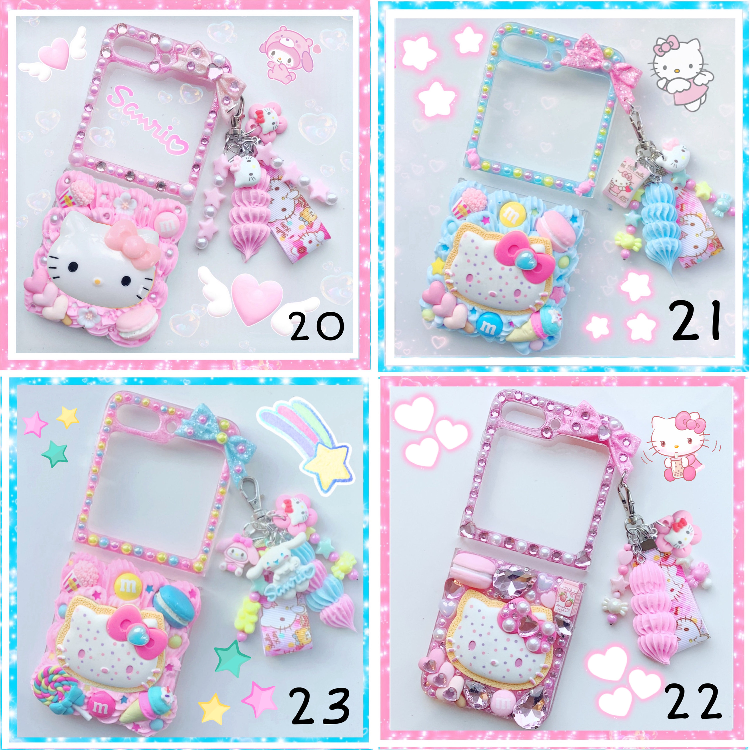 ぱやん♡iPhone5、5sキティデコカバー♡ケース♡キラキラangel♡ iPhoneケース スマホケース キティ デコ キラキラ ライン