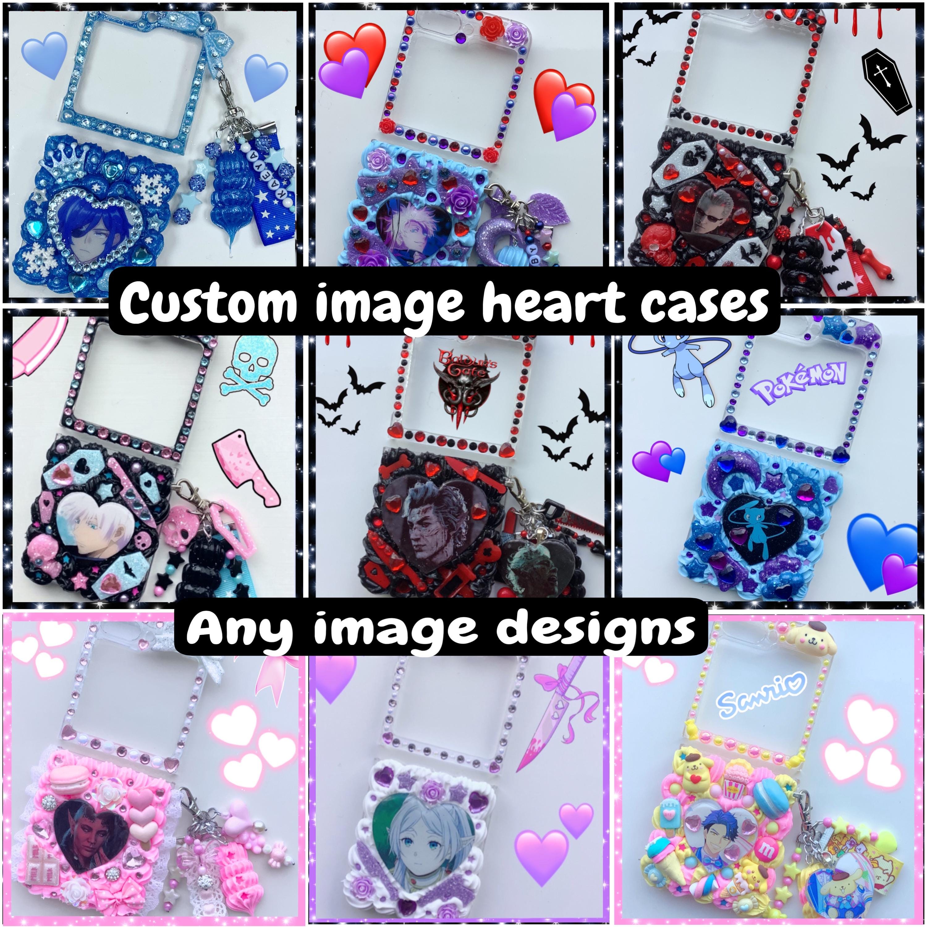 アイドル [Songbly] Character Case Custom Photo Z Flip 6 Phone Case Personalized Decoden Anime