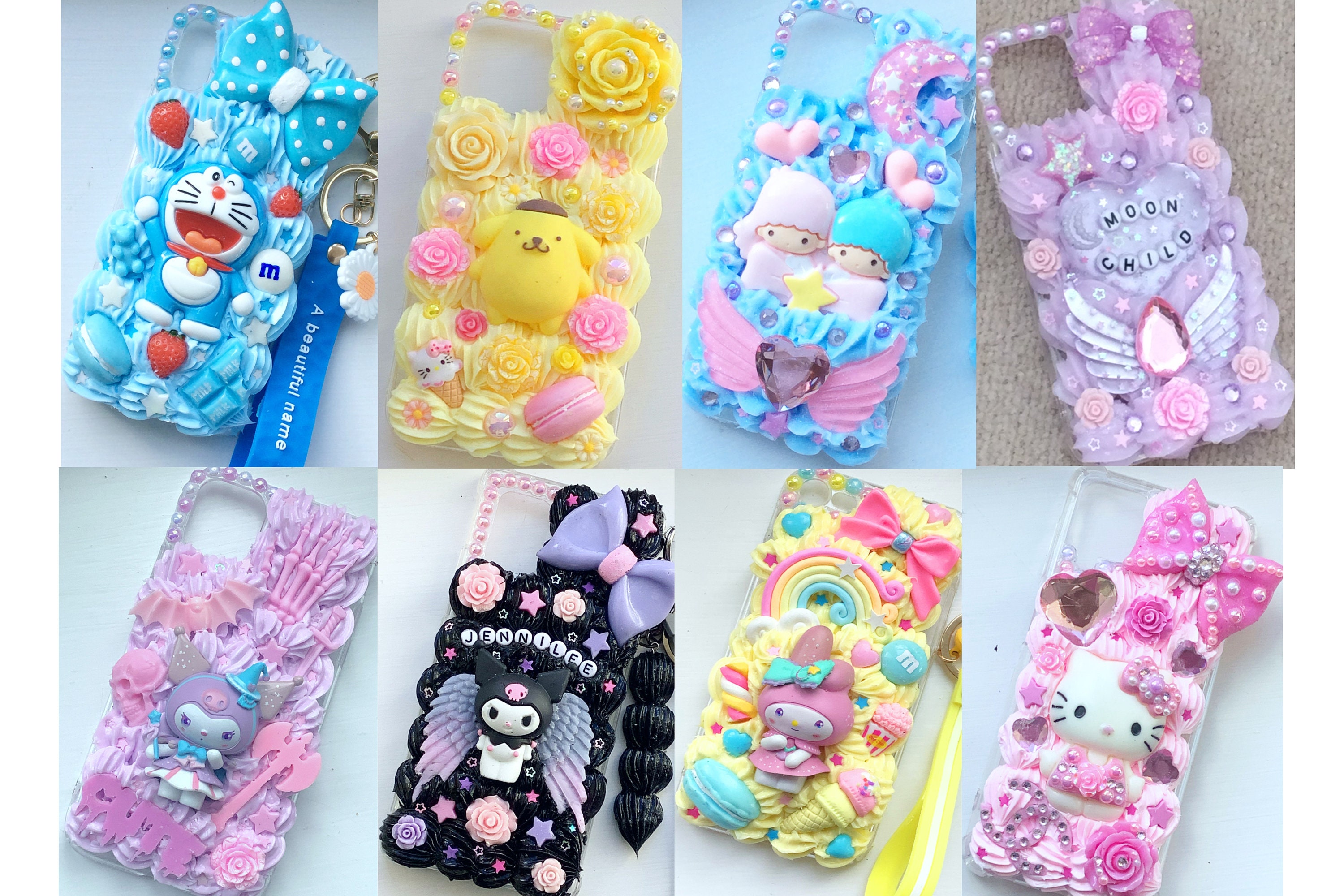 Anime Mirror  Decoden Handmade Custom Cream Phone Case for iPhone Sam –  molloydecoden