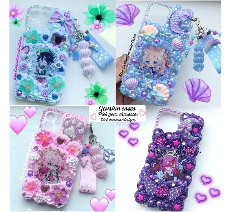 Genshin impact phone case genshin phone case genshin impact decoden phone case custom genshin anime phone case custom kawaii phone case 