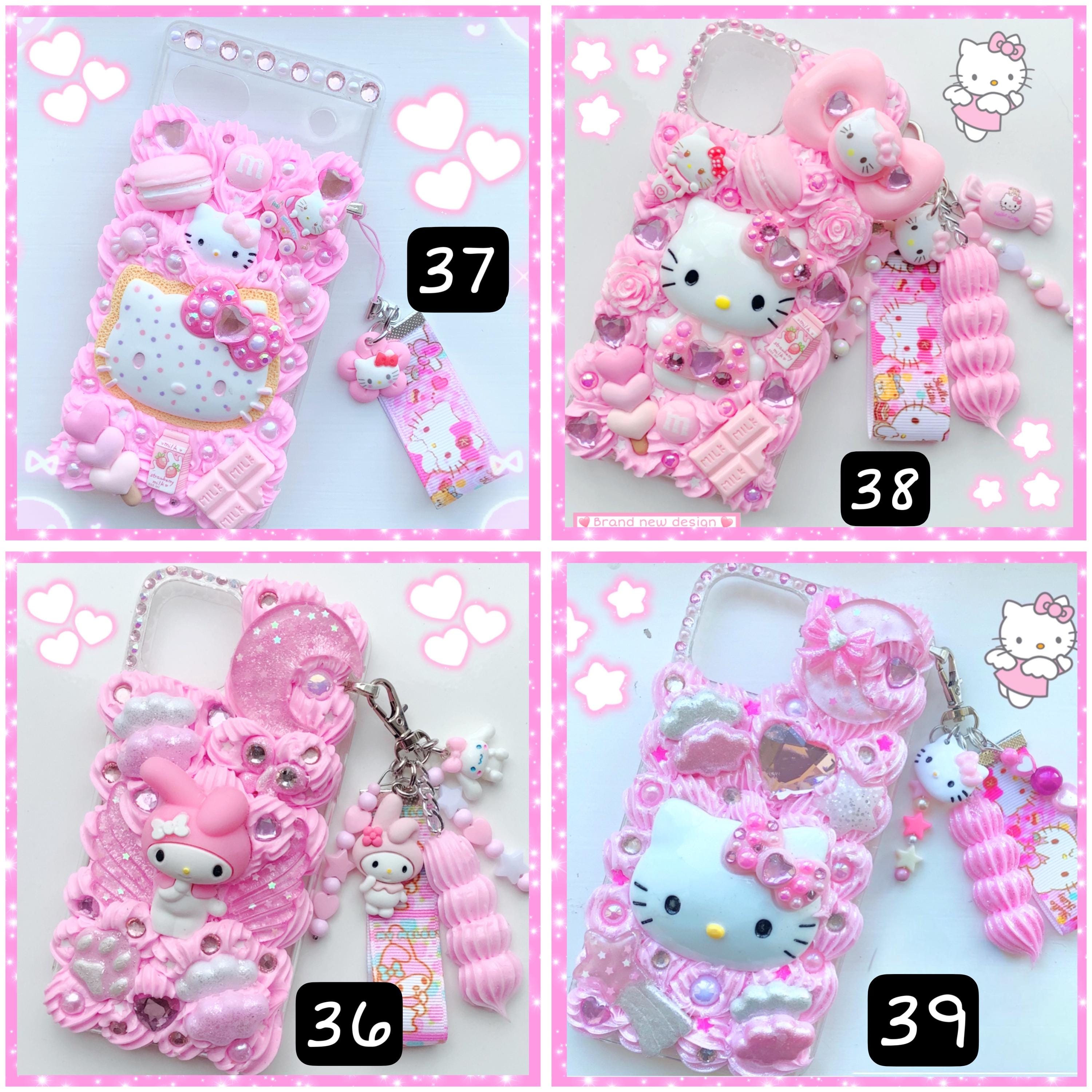 Custom Decoden Phone Case Kawaii Kitty Cinna Kuro Melo Cute Apple iPhone  Cell 3D Cream Cover Accessory iPhone 16 15 14 13 12 Pro Max - Etsy