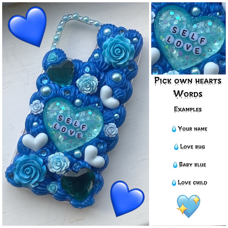 Custom Decoden Phone Case: Kawaii Bling, 3D Resin Charms zdjęcie 7