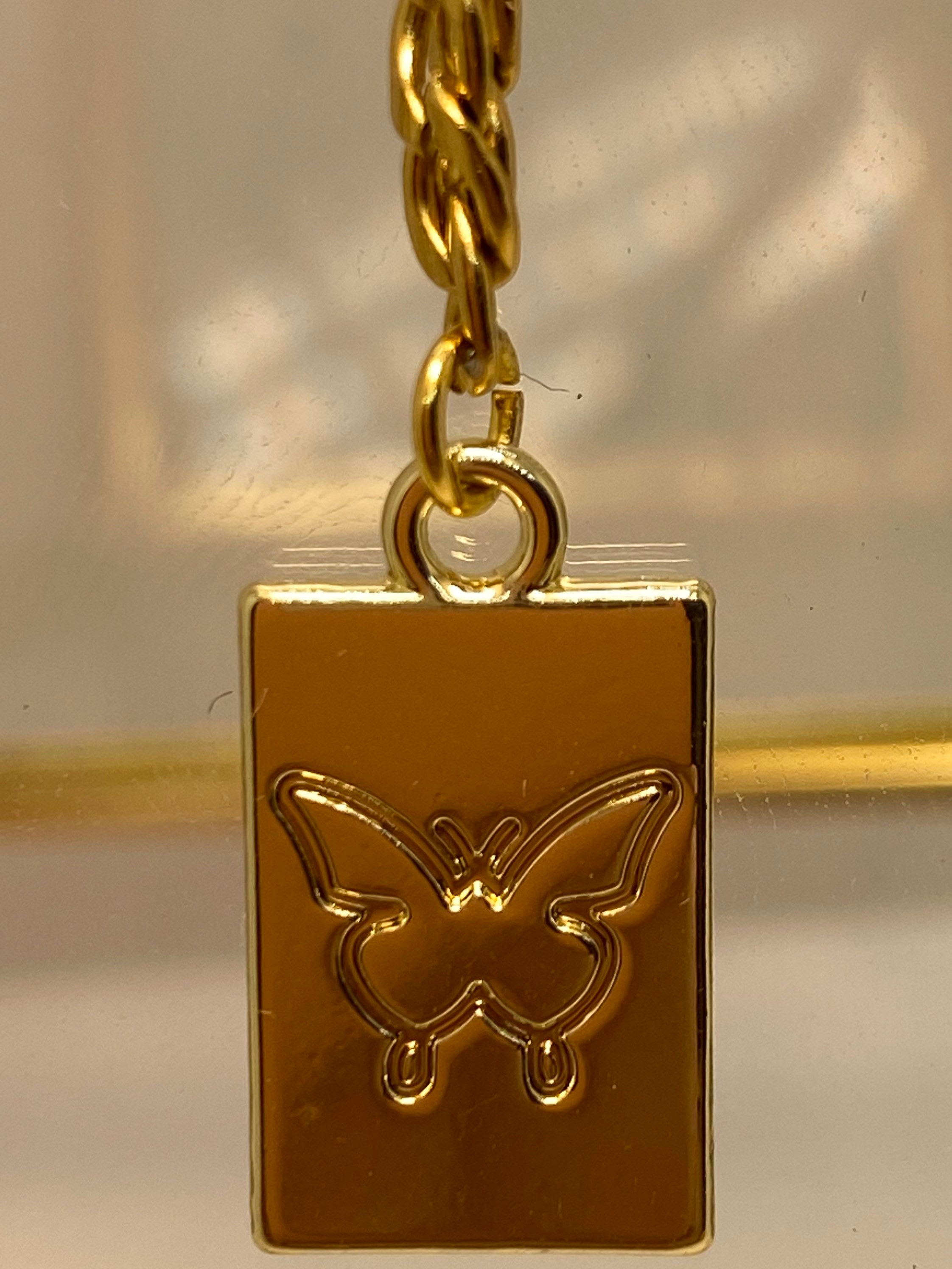Carti engraved outlet butterfly necklace