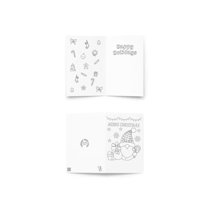 Christmas Coloring Card| Greeting Cards| Crafts For Kids|DIY Coloring cards|DIY Kids Christmas Cards| Holiday Cards