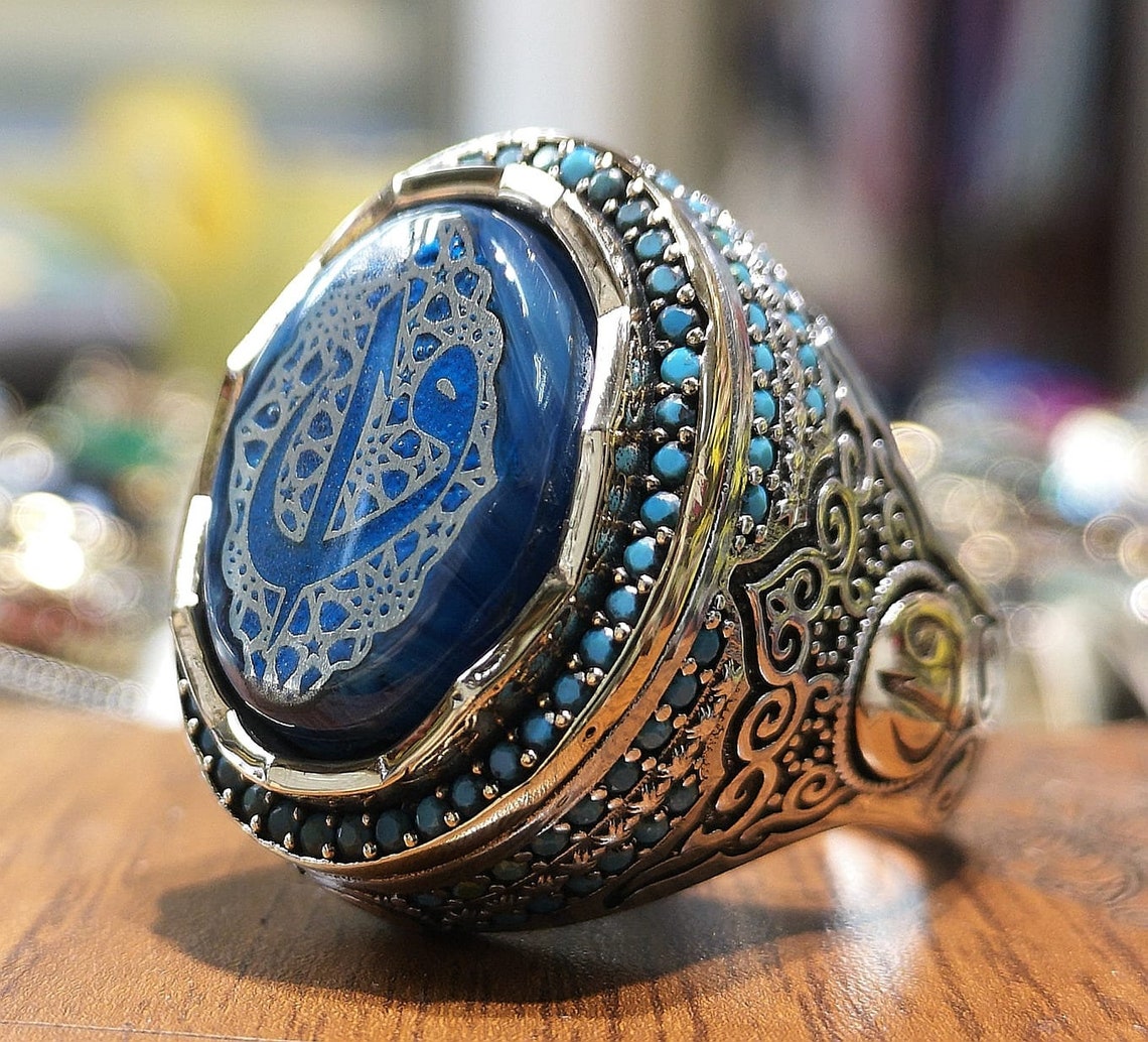 Muslim ring men's 925 sterling silver ring silver ring Etsy