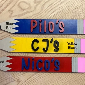 Pillo Names Personalized Pencil | Magnetic | Replacement for Back to School Sign ...