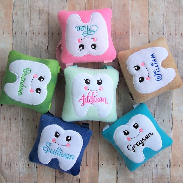 Personalized Adorable Tooth Fairy Pillow Handmade Custom Keepsake Boy Girl