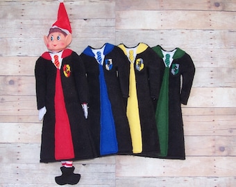 House Robe, Wizard Coat, Elf Clothes, Elf Robes, Elf Shirt, 12" Christmas Elf, Doll Costume