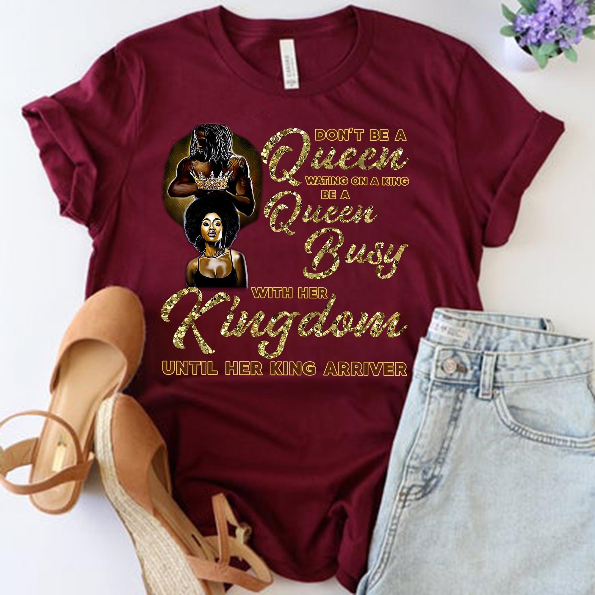 Black Queen Tshirt Afro Queen Shirt Black Girl Magic Shirt Etsy