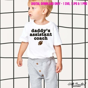 Football SVG, Coach SVG, Sports SVG, daddy&#39;s coach svg, baby svg, png, downloadable svg