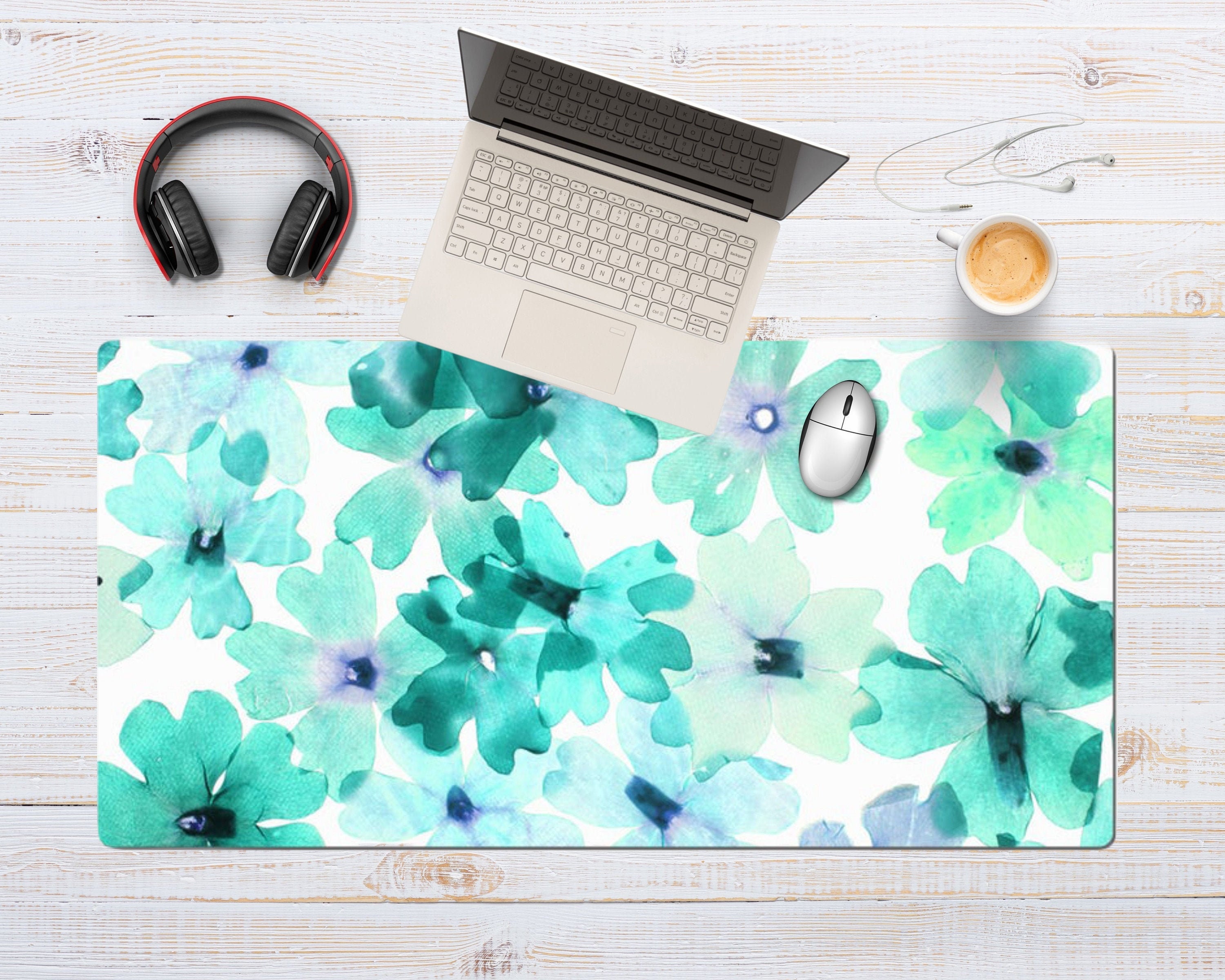 Pressed Flower Desk Mat Mousepad Flower Desk mat Flower Etsy