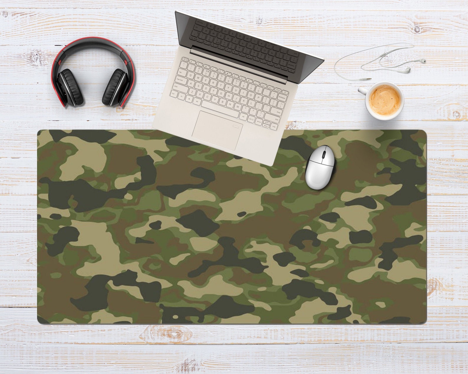 Green Camo Desk Mat Green Camouflage Green Desk Mat Camo Etsy