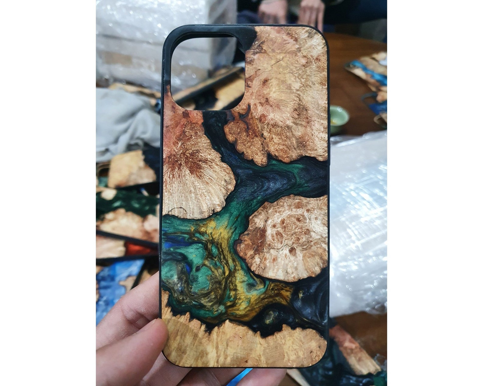 Real Wood Epoxy Resin Phone Case iPhone 12 11 Pro Pro Max Etsy