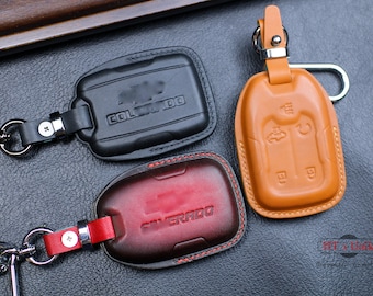 2025 Chevy Silverado Colorado key fob Cover for 2024 Chevy Tahoe Suburban Case Protector Yukon SLE SLT Denali Ultimate Sierra Acadia Holder