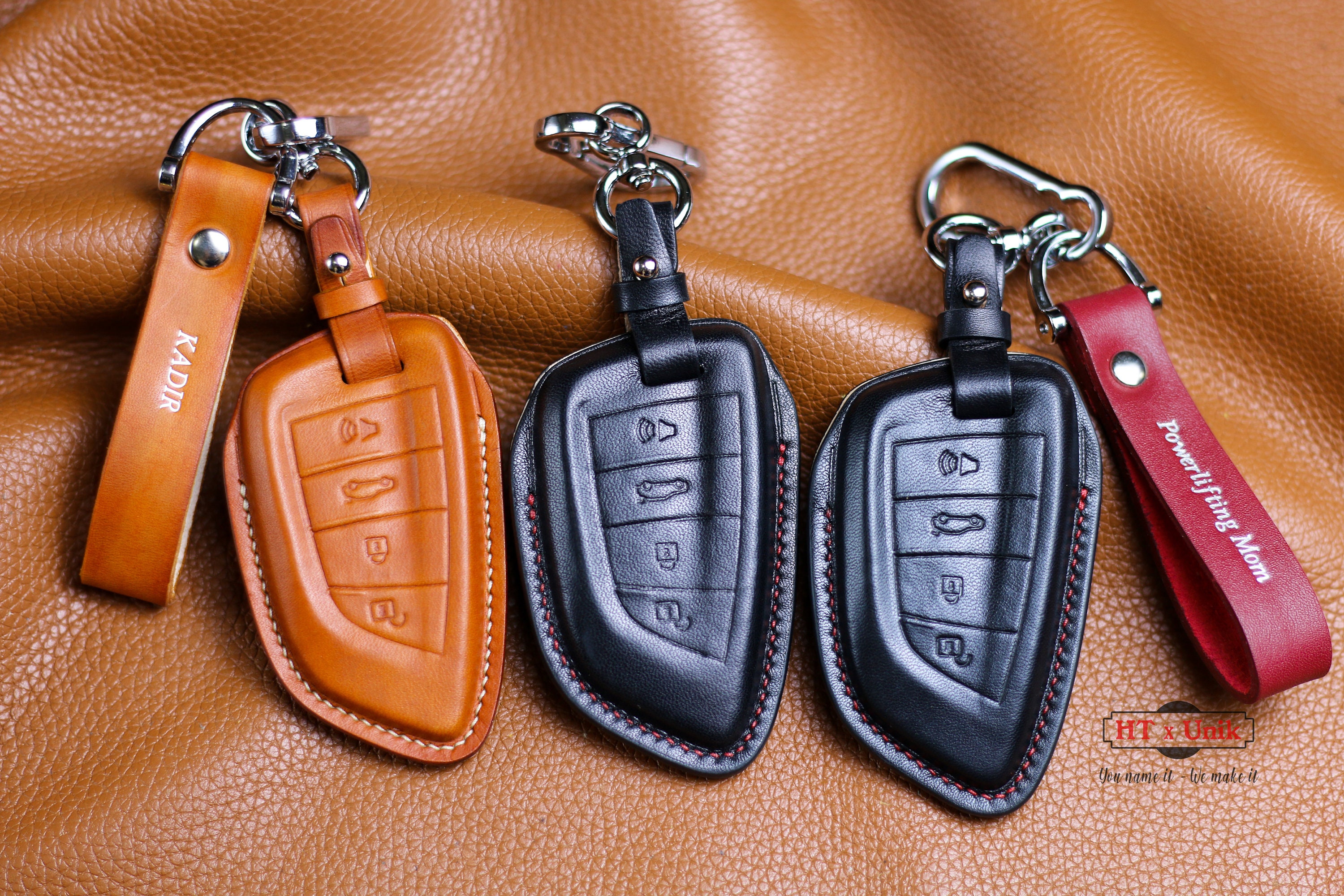 Luxury Leather Keyring  Made in England by Tusting