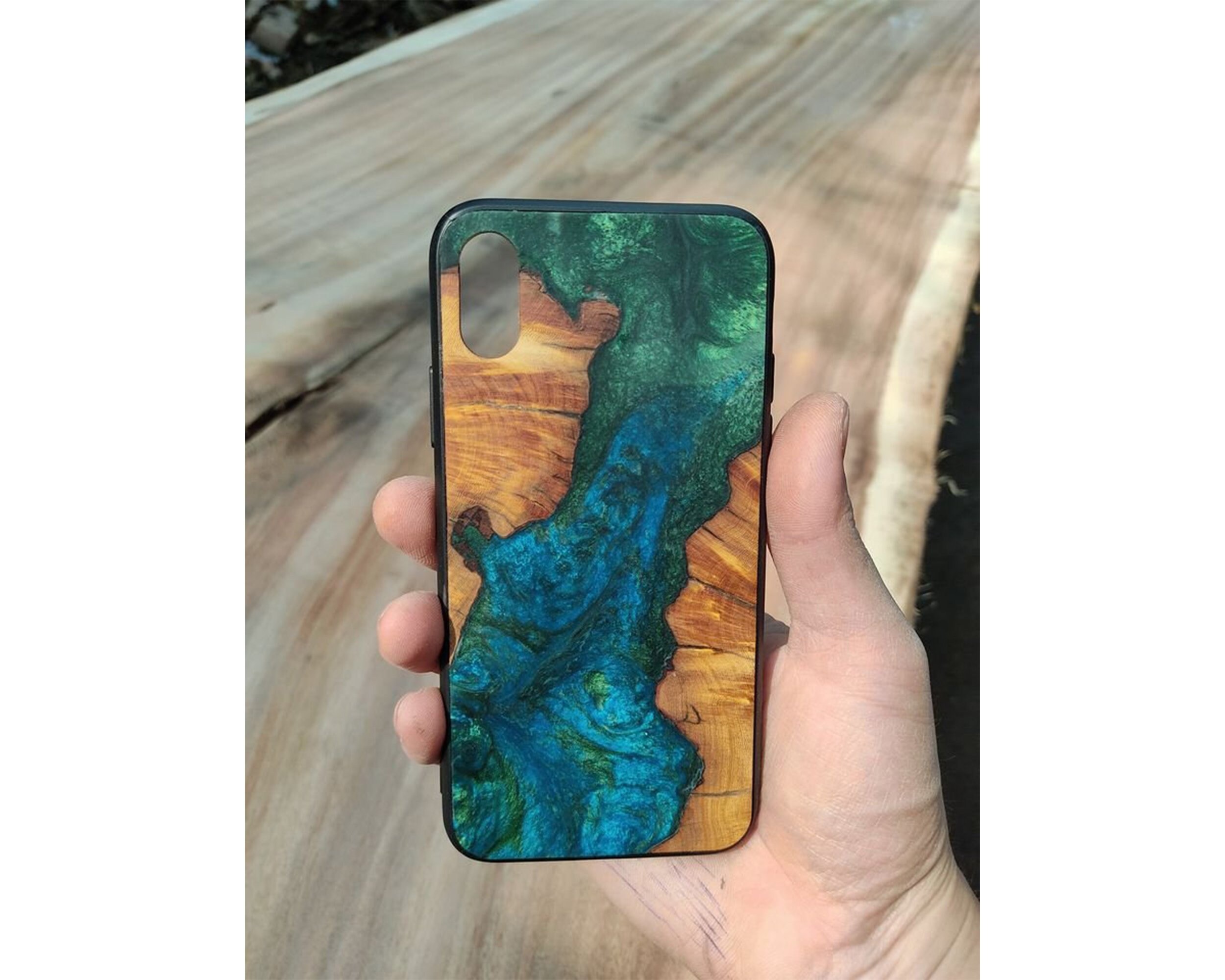 Wood Epoxy Resin Custom Phone Case Resin Phone Cover Resin Etsy