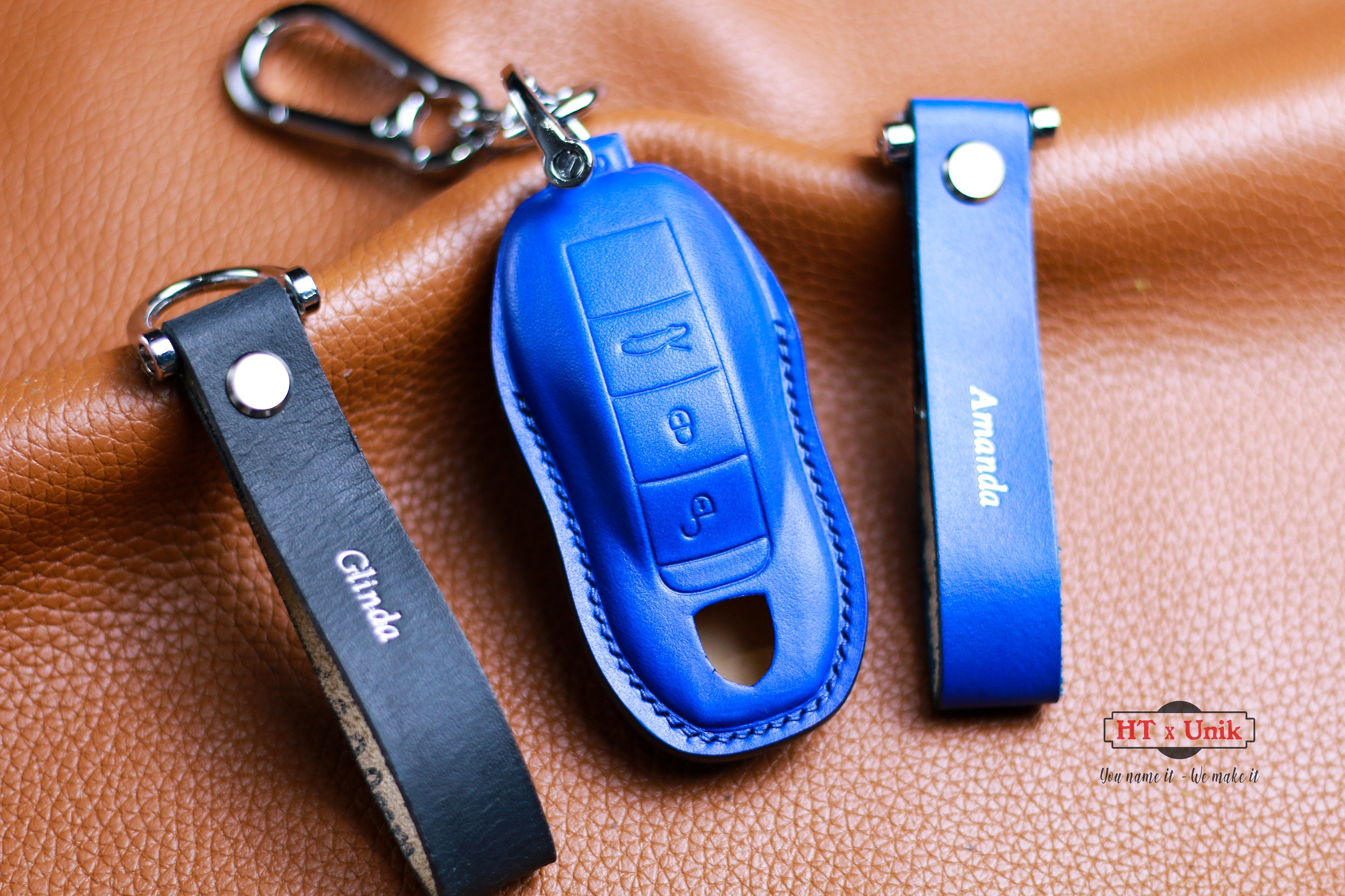 Étui En Cuir Pour Clé De Voiture, Accessoire Pour Porte-clés