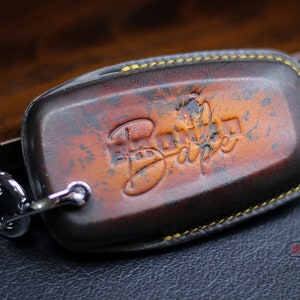 Cover For Bronco Sasquatch Key Fob Cover Case 2023 Bronco Sport 2024 2022 Keyless Remote Holder Custom Bronco Leather Keychain Keyring