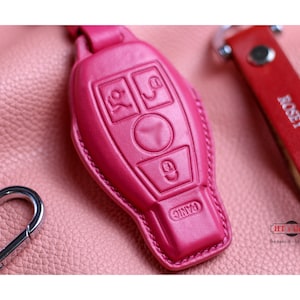 Pink Cute Girly A B C E Class Leather Key Fob Case Cover For GLS GLa GLk CLS Benz Amgs W204 W205 W212 W463 W176 W210 W202 Holder Fob Protect