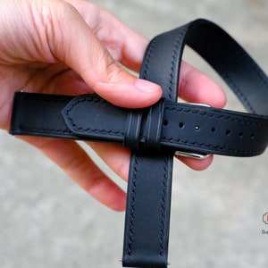 Double Wrap Leather Watch Band, Double Strap Leather Watch Strap, Long Strap Watch Strap 10mm 12mm 16mm 18mm 19mm 20mm 22mm 24mm watch size