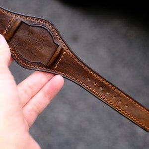 Leather Bund Strap, Bund Watch Band 16mm 18mm 20mm 22mm 24mm, Leather Watch Band, Leather Watch Strap, apples Watch Band, Cuff Band Strap