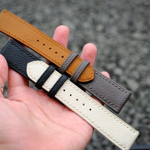 Custom Epsom Calf Leather Watch Band, Epsom Watch Strap 24mm 22mm 21mm 20mm 19mm 18mm 16mm men women, apples Strap 38mm 40mm 42mm 44mm