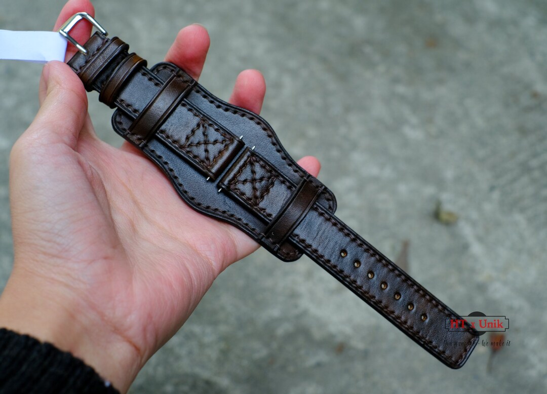 Custom Leather Watch Band, Cuff Band Strap, Apple Watch Band 38, 40, 41