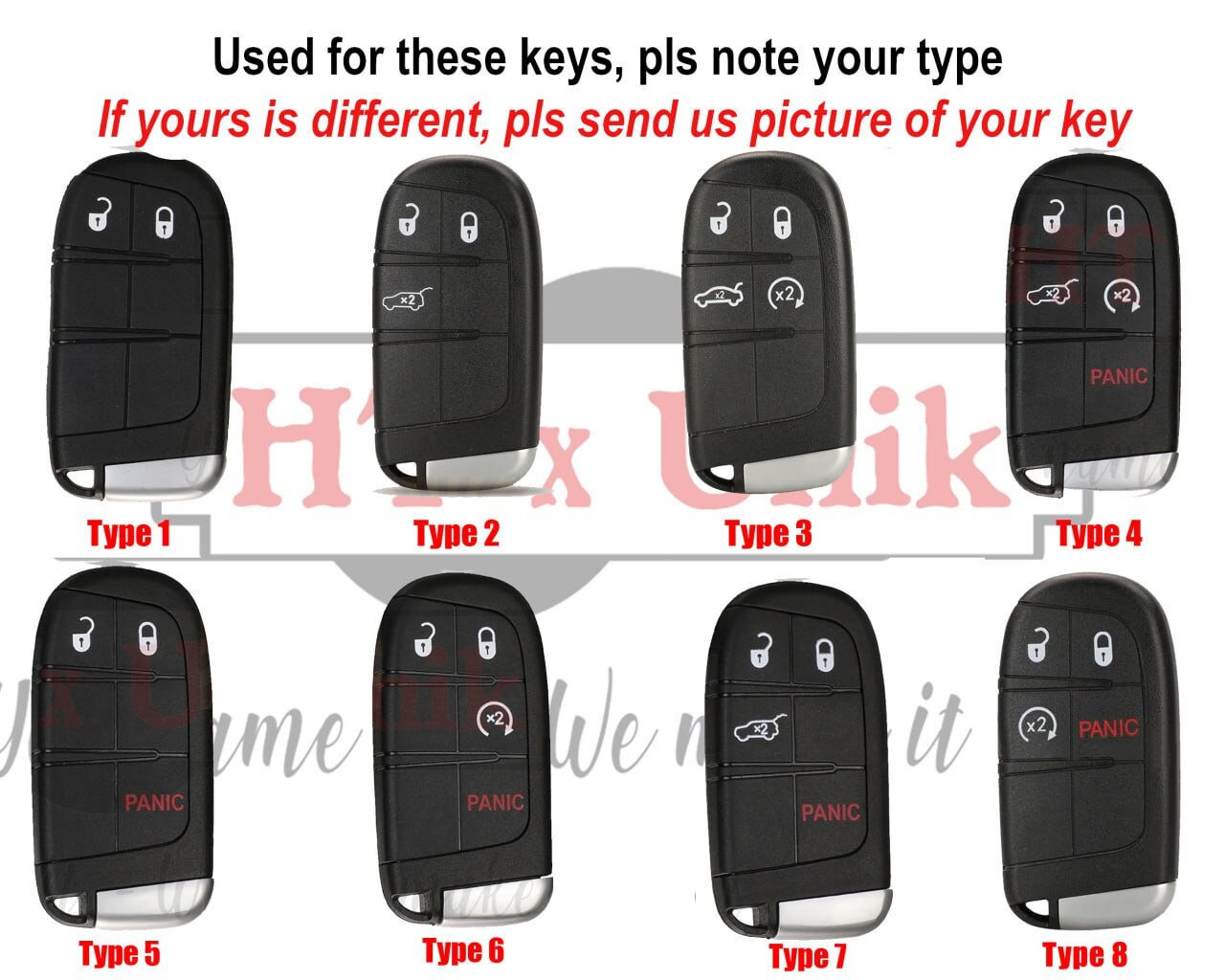 Leather Key Case for Challenger Charger Journey SRT Scat
