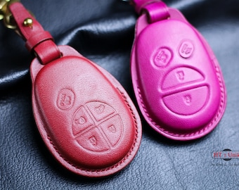 Pink Cute Girly Case Sienna Fortuner Sequoia Tundra Accessories Tacoma 4Runner Leather Remote Cover Fob Pouch Highlander Solara Fob Protect