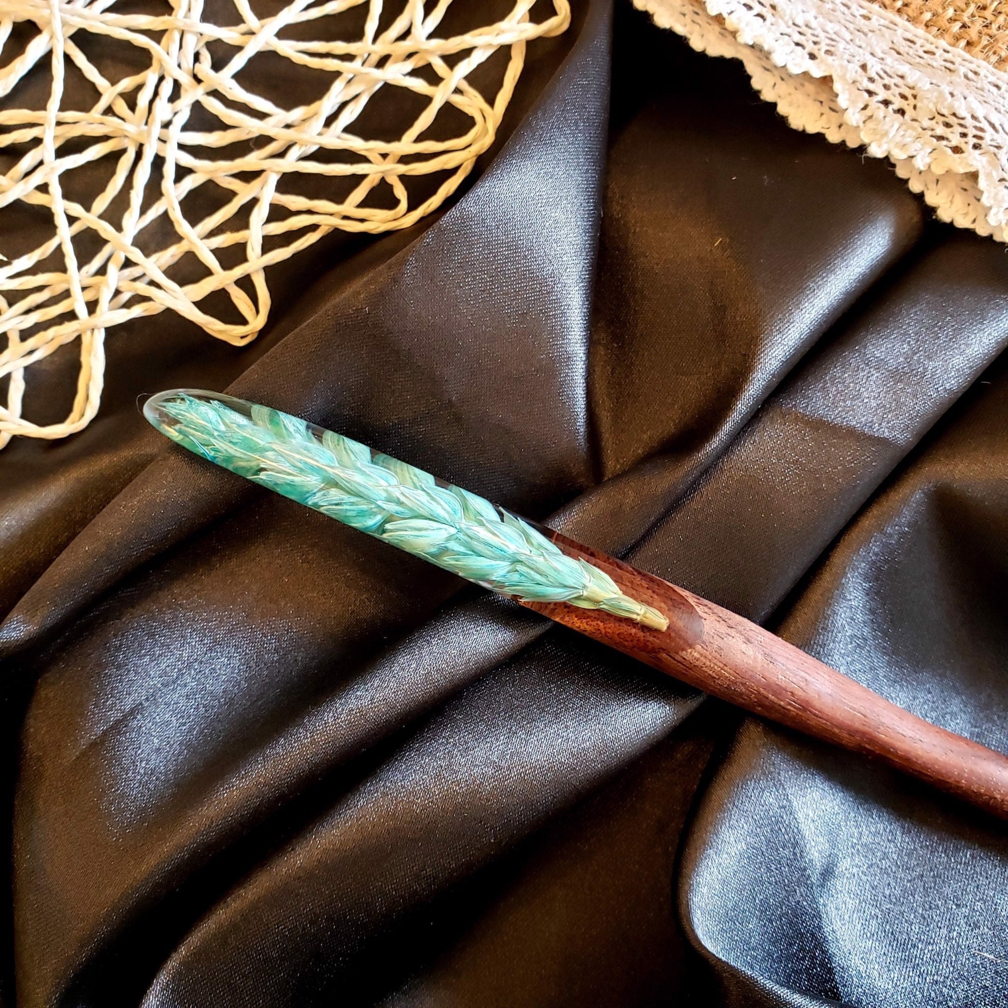 Resin Hair Stick Wood Hair Stick Hair Pin Hair Fork Bun Etsy