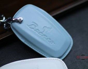Robin Egg Bronco Sport 2025 Key Fob Cover Case Sasquatch Bigfoot Bronco Horse Pony Sasquatch Fob Protect 2023 2024 Bronco Holder Keychain