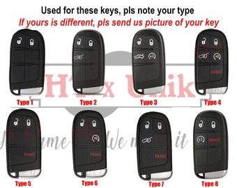 Coolbestda Custodia In Pelle Per Telecomando Auto 5 Pulsanti | Compatibile Jeep Dodge Chrysler Fiat Ram