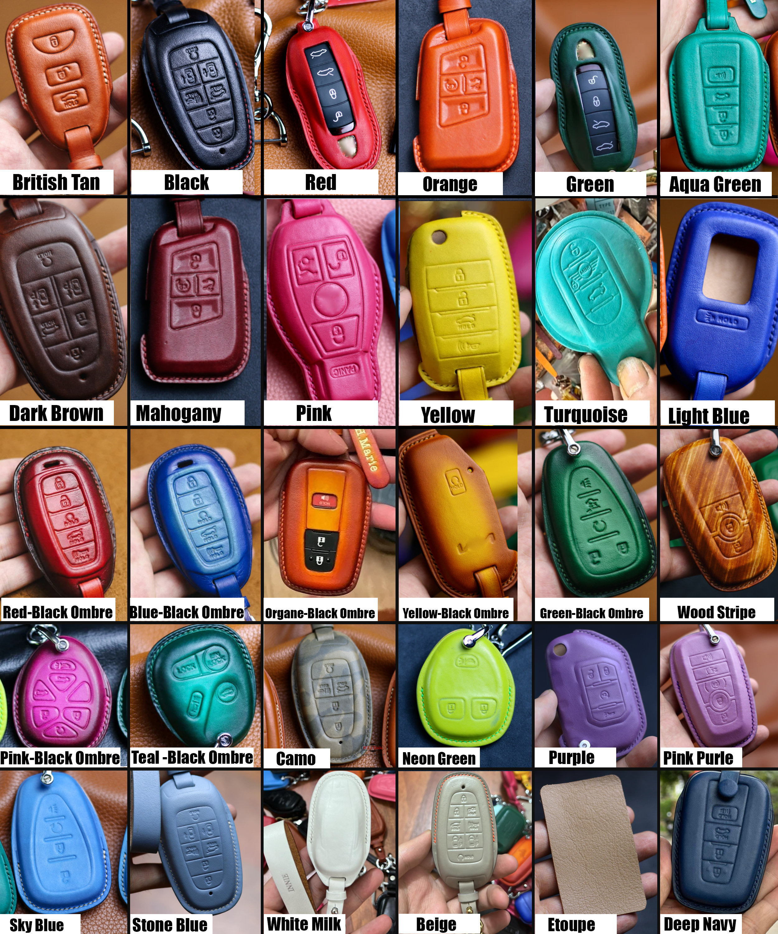 Leather Key Case for Challenger Charger Journey SRT Scat