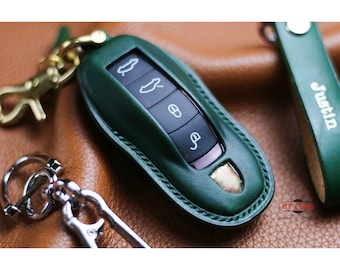 Key Fob Cover Case 2025 Cayenne Fob Protect Panamera 970 971 Carrera 911 991 Taycan Cayman 996 997 Macan 918 Spyder 718 Boxster Fob Holder
