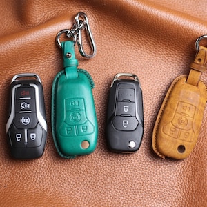 Per Bronco Flip Key 3 4 Bottoni Custodia in pelle Fob per chiave Fuga Ranger F150 F250 F350 Portachiavi Portachiavi Portachiavi senza chiave