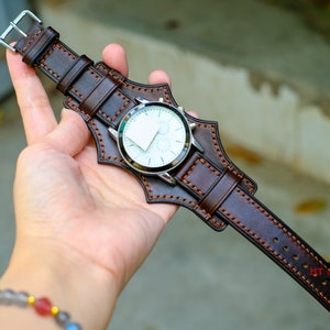 Leather Bund Strap Bund Watch Band Strap 16mm 18mm 20mm 22mm, apples Leather Band 38mm 40mm 42mm 44mm Cuff Band Strap, Custom size band